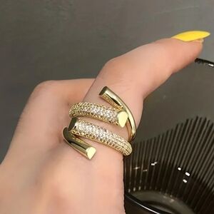 Macys 18 Kt Gold plated Sophisticated Ring
